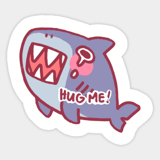 Hug Me Shark meme Sticker